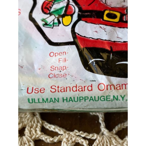 Vintage SANTA CHRISTMAS ORNAMENT - Stuff 'n' Trim Fillable Plastic Ornament NIP - Picture 3 of 3